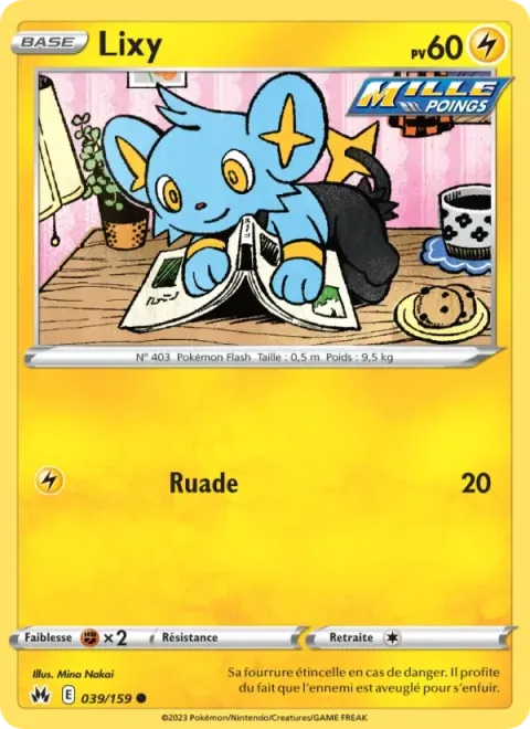 Carte Pokémon Lixy 039/159, extension Zénith Suprême