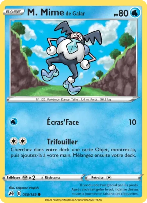 Carte Pokémon M. Mime de Galar 030/159, extension Zénith Suprême
