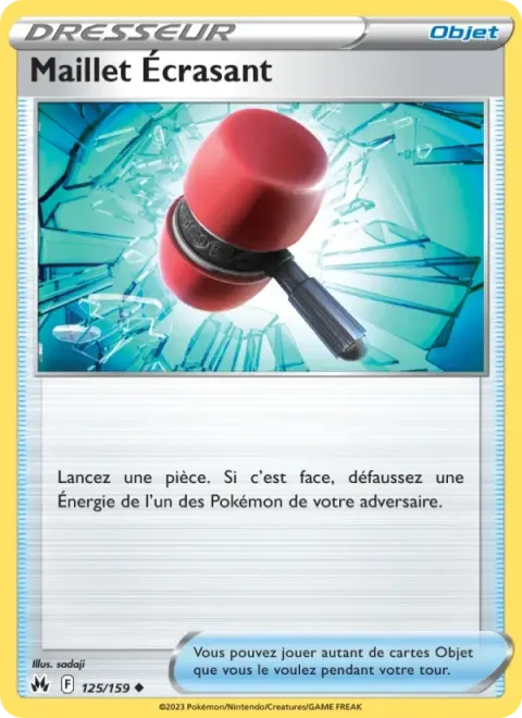 Carte Pokémon Maillet Écrasant 125/159, extension Zénith Suprême