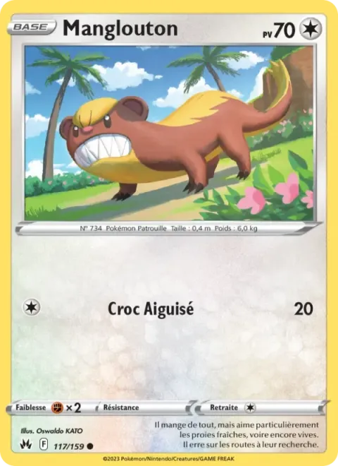 Carte Pokémon Manglouton 117/159, extension Zénith Suprême