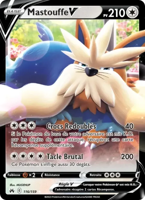 Carte Pokémon Mastouffe V 116/159, extension Zénith Suprême