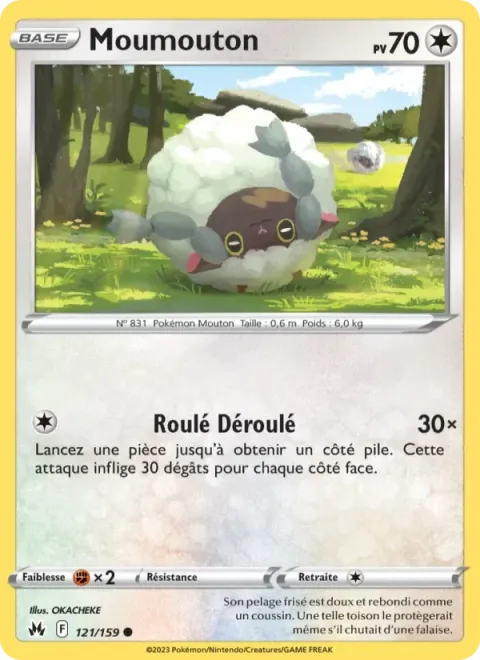 Carte Pokémon Moumouton 121/159, extension Zénith Suprême