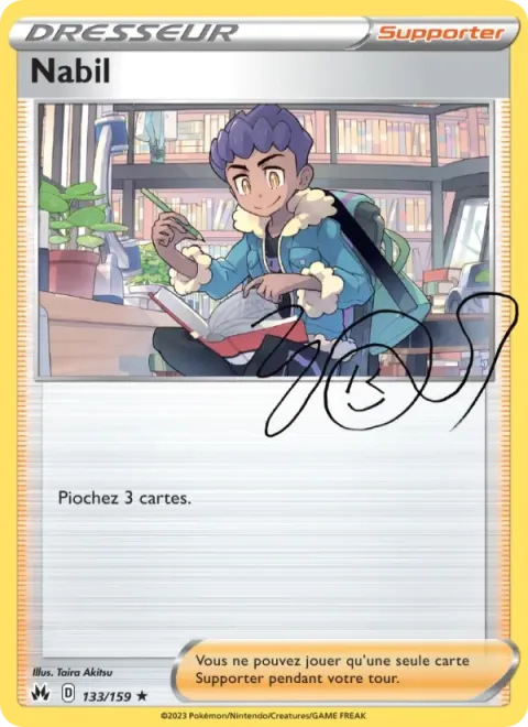 Carte Pokémon Nabil 133/159, extension Zénith Suprême