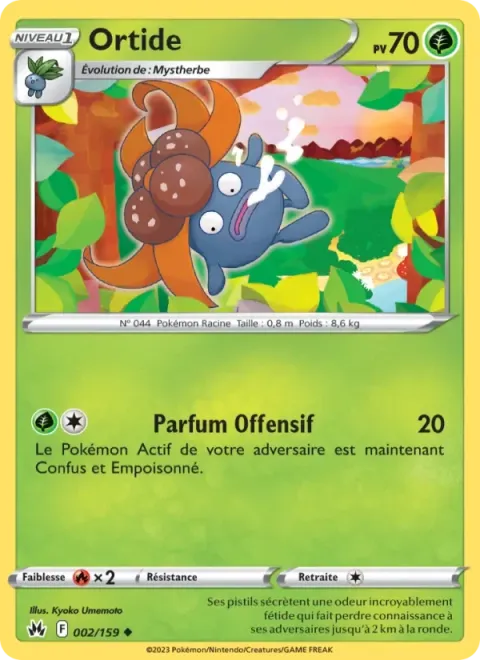 Carte Pokémon Ortide 002/159, extension Zénith Suprême