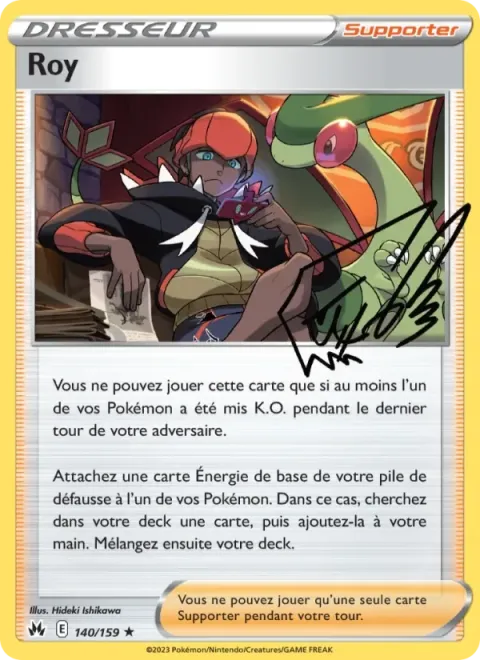Carte Pokémon Roy 140/159, extension Zénith Suprême