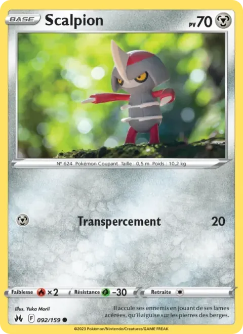 Carte Pokémon Scalpion 092/159, extension Zénith Suprême