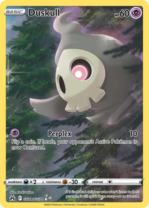 Carte Pokémon Skelénox GG28/GG70, extension Zénith Suprême