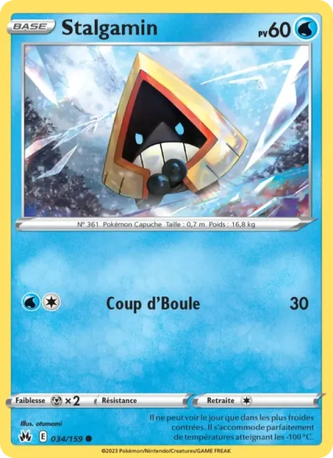 Carte Pokémon Stalgamin 034/159, extension Zénith Suprême