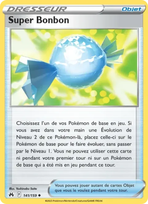 Carte Pokémon Super Bonbon 141/159, extension Zénith Suprême