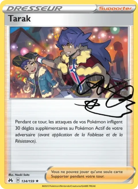 Carte Pokémon Tarak 134/159, extension Zénith Suprême