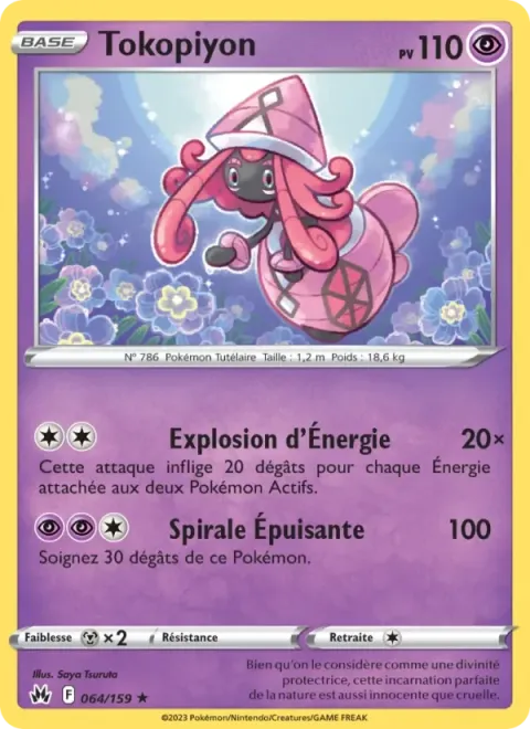 Carte Pokémon Tokopiyon 064/159, extension Zénith Suprême