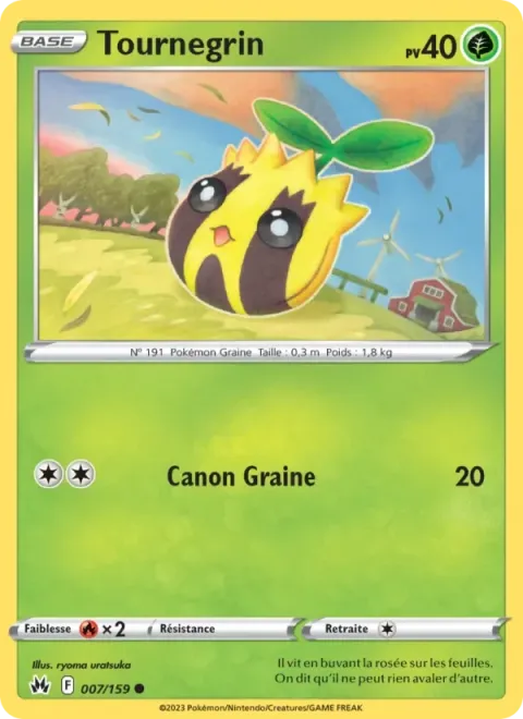 Carte Pokémon Tournegrin 007/159, extension Zénith Suprême