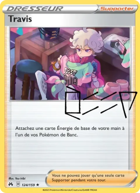 Carte Pokémon Travis 124/159, extension Zénith Suprême